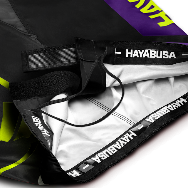 Hayabusa MMA-Shorts Icon Lang - Schwarz/Neon