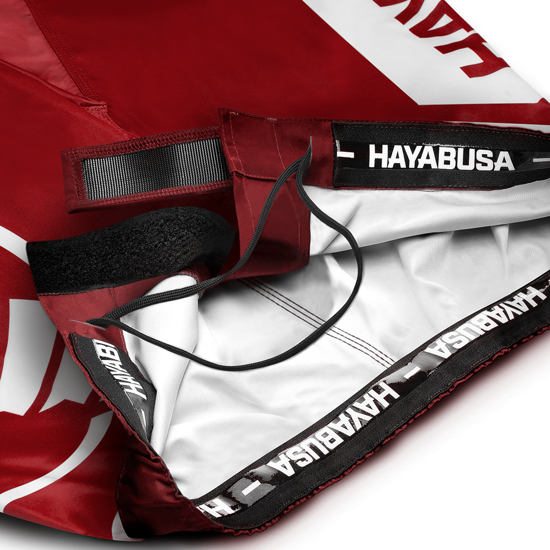 Hayabusa MMA Shorts Icon Lang - Rood/Wit