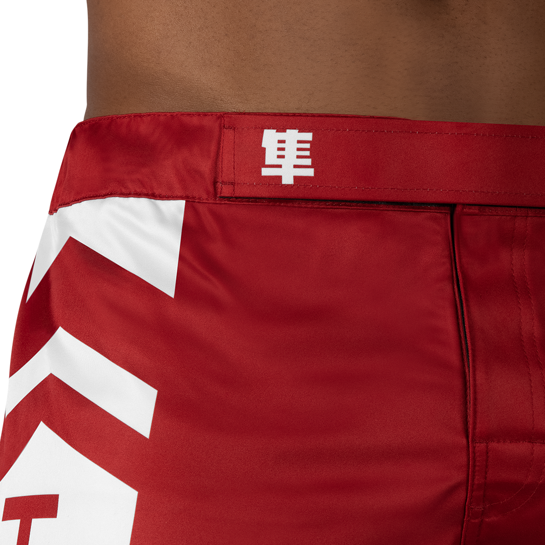 Hayabusa MMA Shorts Icon Lang - Rood/Wit