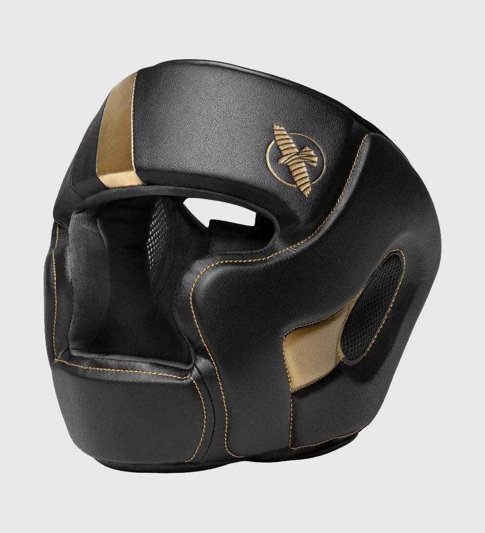 Hayabusa Hoofdbeschermer T3 - Zwart/Goud - The Fight Company Deutschland