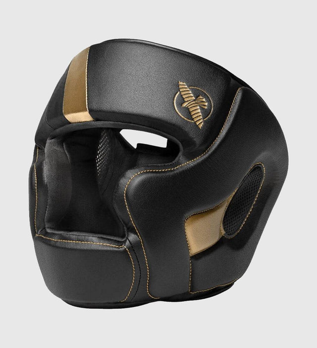 Hayabusa Hoofdbeschermer T3 - Zwart/Goud - The Fight Company Deutschland