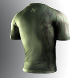 Hayabusa Rashguard Apex Korte Mouwen - Tactisch Groen