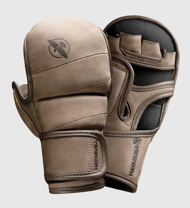 Hayabusa MMA Handschoenen T3 LX Hybrid - Vintage Bruin - The Fight Company Deutschland