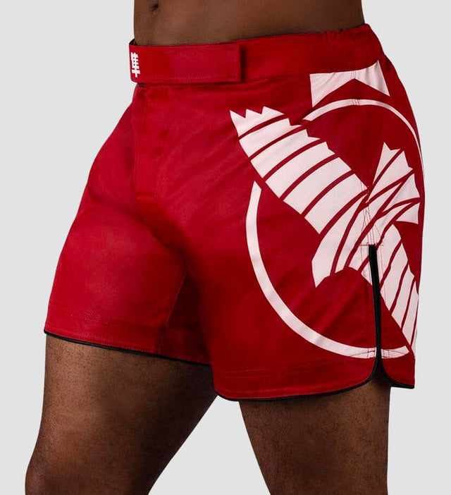 Hayabusa MMA Broekje Icon - Rood/Wit - The Fight Company Deutschland
