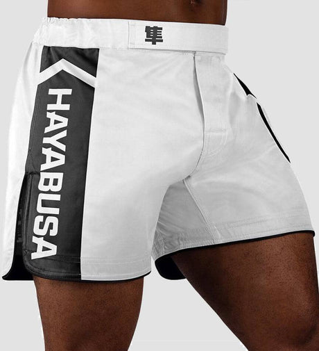 Hayabusa MMA Broekje Icon - Wit/Zwart - The Fight Company Deutschland