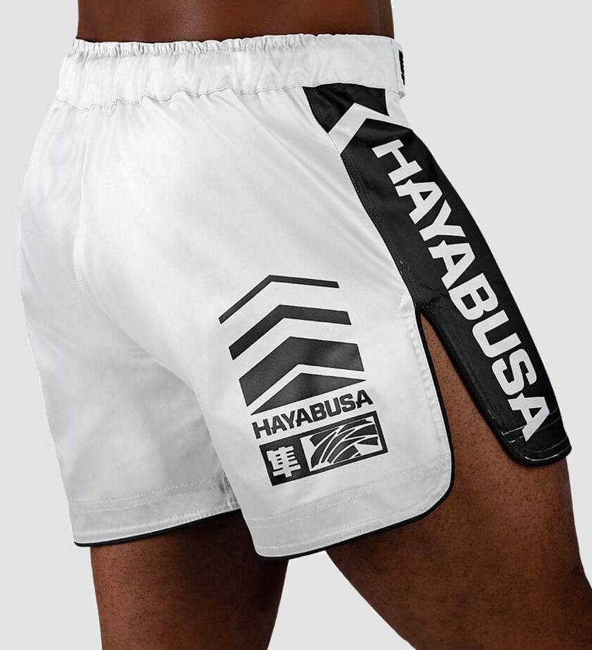 Hayabusa MMA Broekje Icon - Wit/Zwart - The Fight Company Deutschland