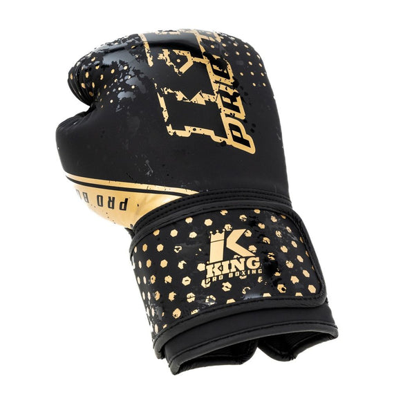 King Pro Boxing Boxhandschuhe Kids Hexagon - Schwarz/Gold