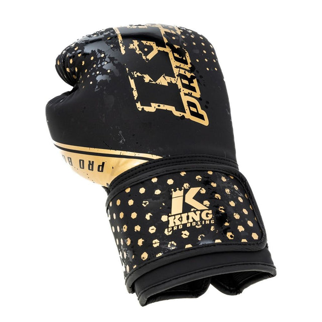 King Pro Boxing Boxhandschuhe Kids Hexagon - Schwarz/Gold