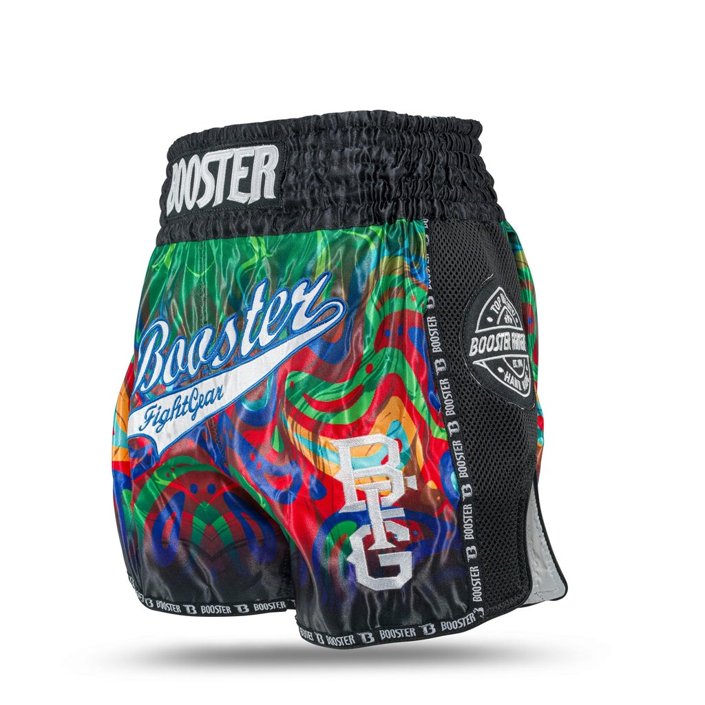 Booster Muay Thai Shorts Flow - Schwarz/Grün