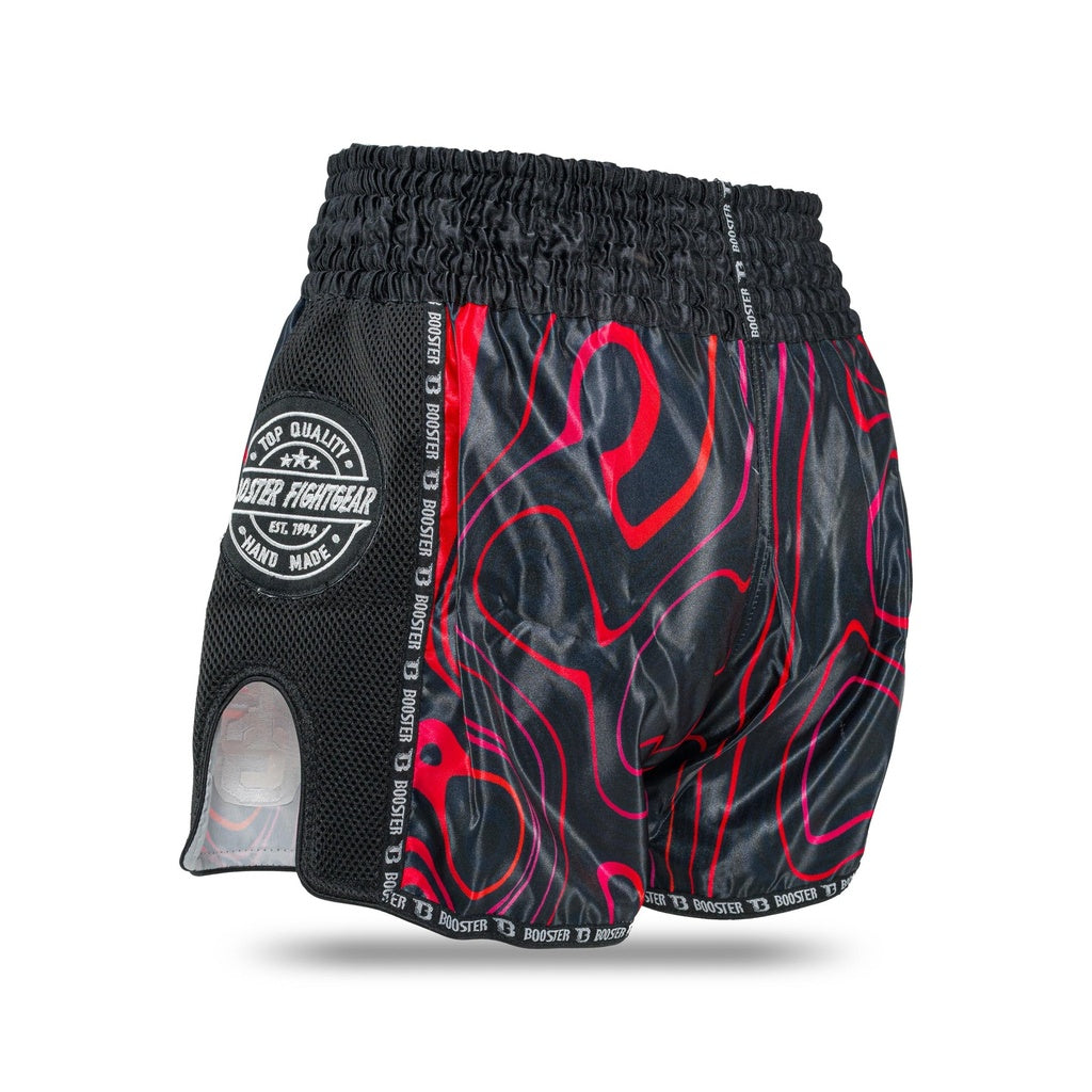 Booster Muay Thai Shorts Aurora – Schwarz/Rot