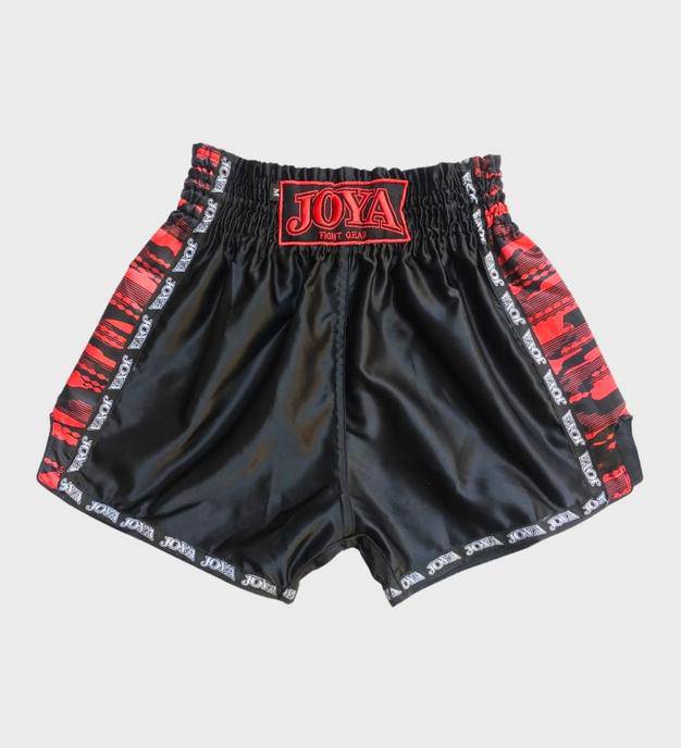 Joya Muay Thai Shorts Camo V2 - Schwarz/Rot