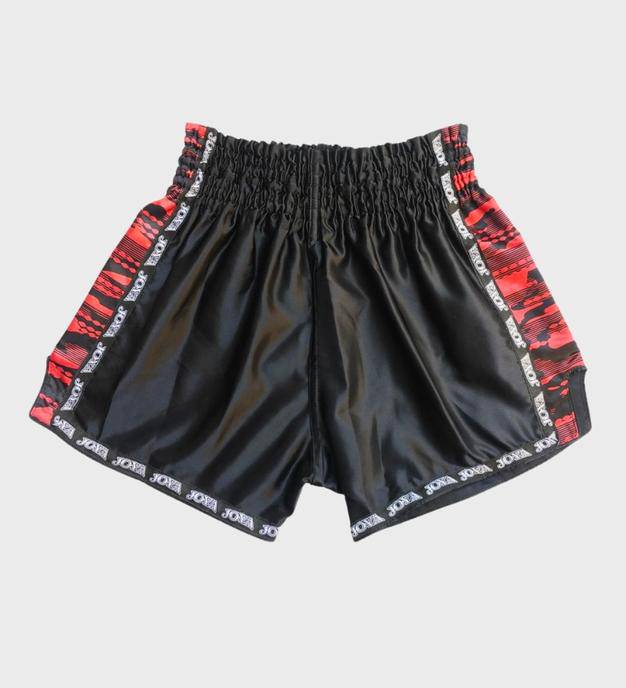 Joya Muay Thai Shorts Camo V2 - Schwarz/Rot
