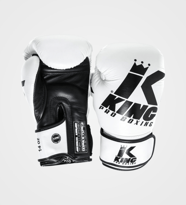 King Boxhandschuhe Platinum 5 - Weiss/Schwarz - The Fight Company Deutschland