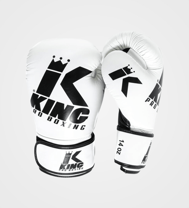 King Boxhandschuhe Platinum 5 - Weiss/Schwarz - The Fight Company Deutschland