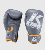 King Boxhandschuhe Platinum 6 - Grau/Orange - The Fight Company Deutschland