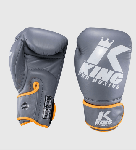 King Boxhandschuhe Platinum 6 - Grau/Orange - The Fight Company Deutschland