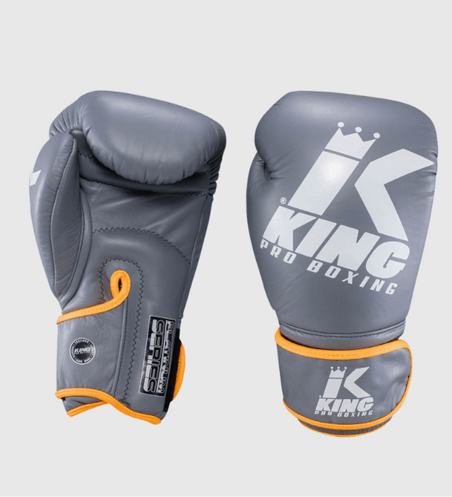 King Boxhandschuhe Platinum 6 - Grau/Orange - The Fight Company Deutschland
