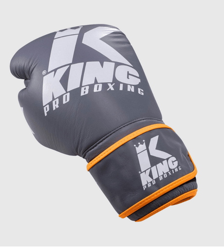King Boxhandschuhe Platinum 6 - Grau/Orange - The Fight Company Deutschland