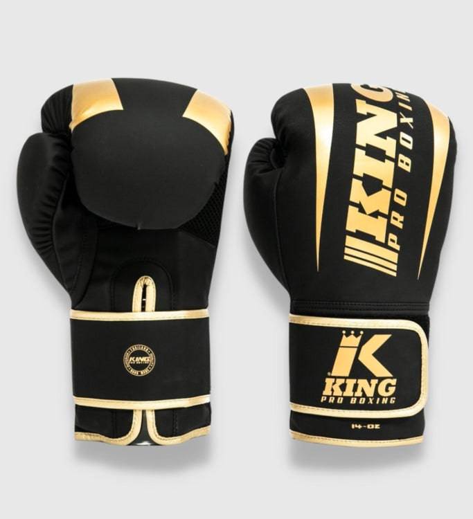 King Boxhandschuhe Revo - Schwarz/Gold - The Fight Company Deutschland