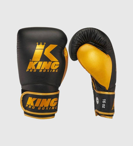 King Boxhandschuhe Star 16 - Schwarz/Gold - The Fight Company Deutschland