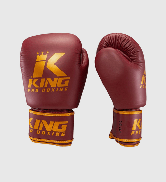 King (Kick)Bokshandschoenen - Bordeaux Rood/Goud - The Fight Company Deutschland