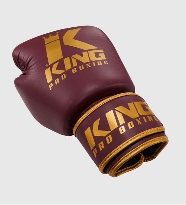 King (Kick)Bokshandschoenen - Bordeaux Rood/Goud - The Fight Company Deutschland