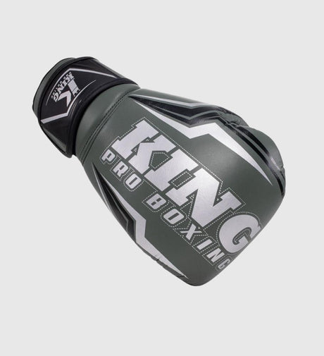 King (Kick)Bokshandschoenen Thor - Kaki Groen/Zwart/Zilver - (Kick)Bokshandschoenen