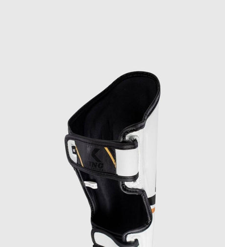 King Kickboks Scheenbeschermers Thor - Wit/Zwart/Goud - The Fight Company Deutschland