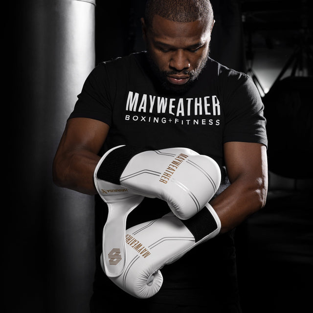 Hayabusa x Mayweather Boxhandschuhe Contender - Weiss/Gold
