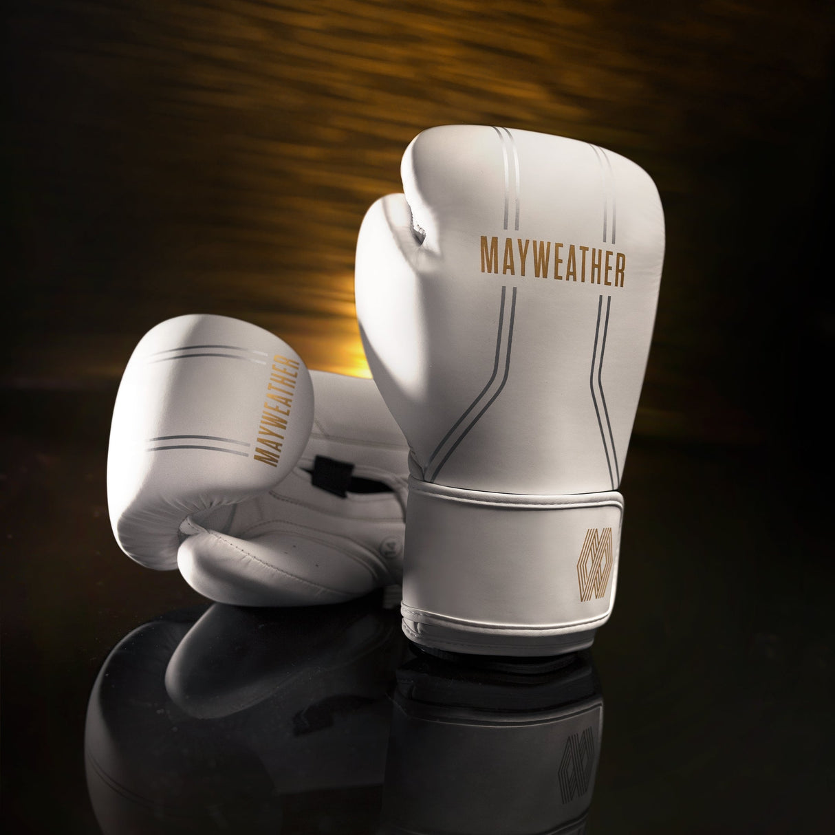 Hayabusa x Mayweather Bokshandschoenen Contender - Wit/Goud