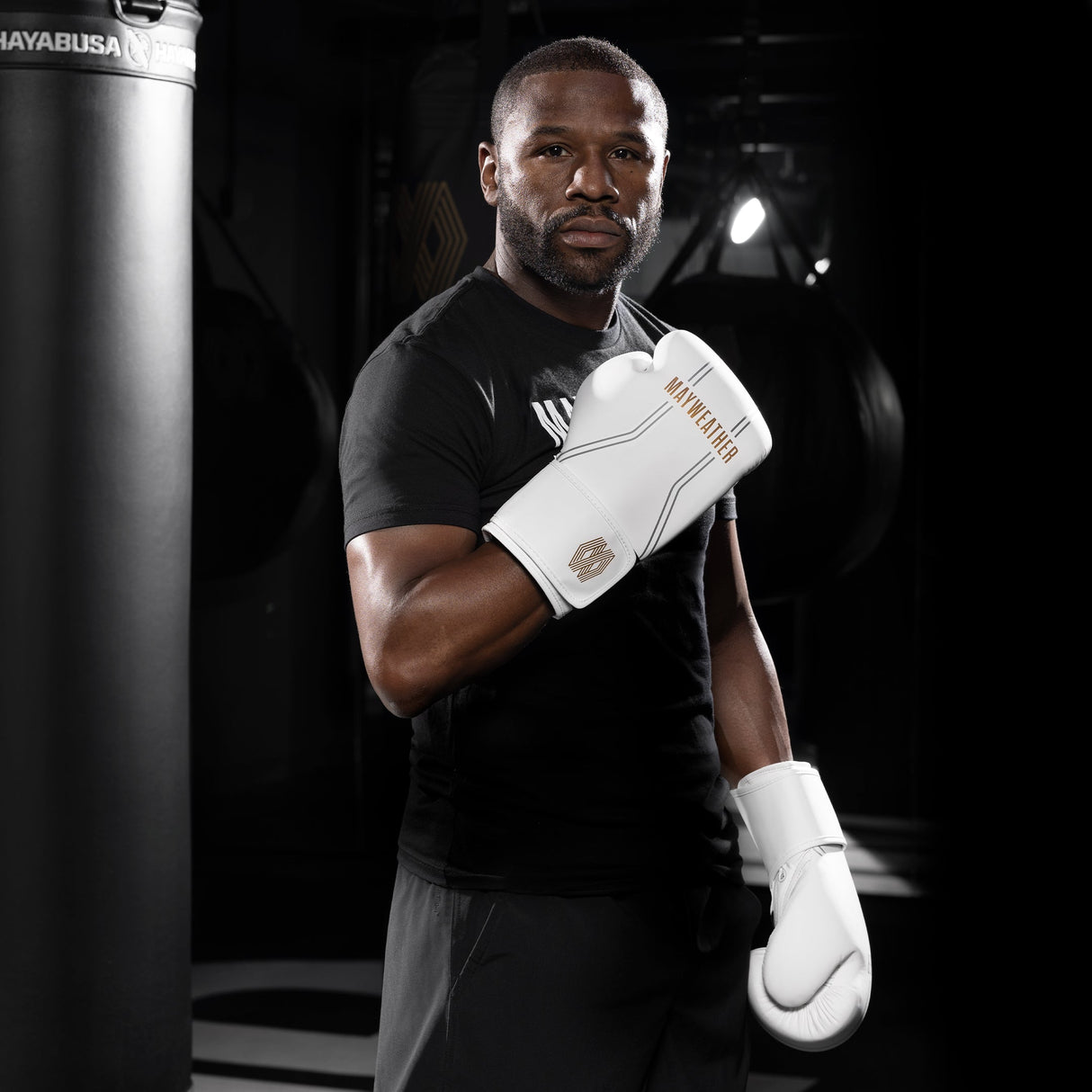 Hayabusa x Mayweather Bokshandschoenen Contender - Wit/Goud