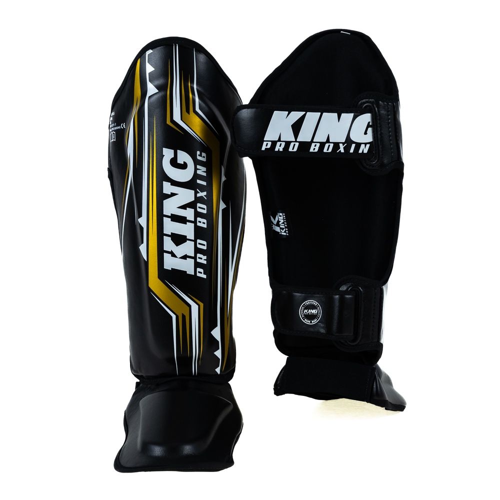 King Pro Boxing Schienbeinschoner Spartan - Schwarz/Gelb