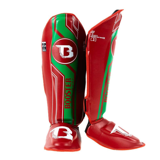 Booster Schienbeinschoner V9 'Morocco' - Rot/Grün