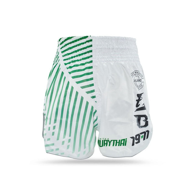 Fairtex Muay Thai Shorts FXB Racer - Weiss/Grün