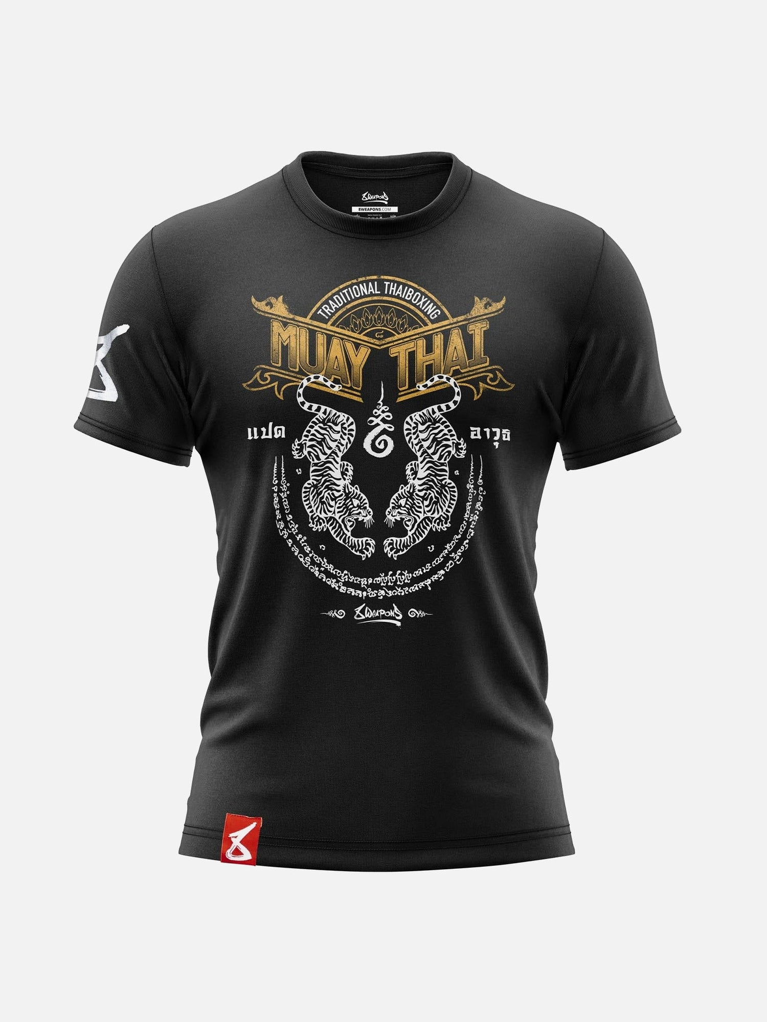 8 WEAPONS T-Shirt Sak Yant Tigers - Schwarz