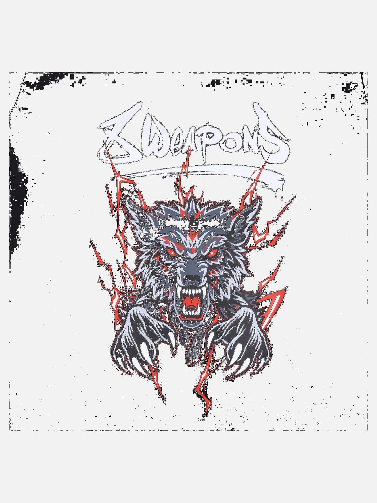 8 WEAPONS T-Shirt Beastial Wolf - Schwarz/Rot