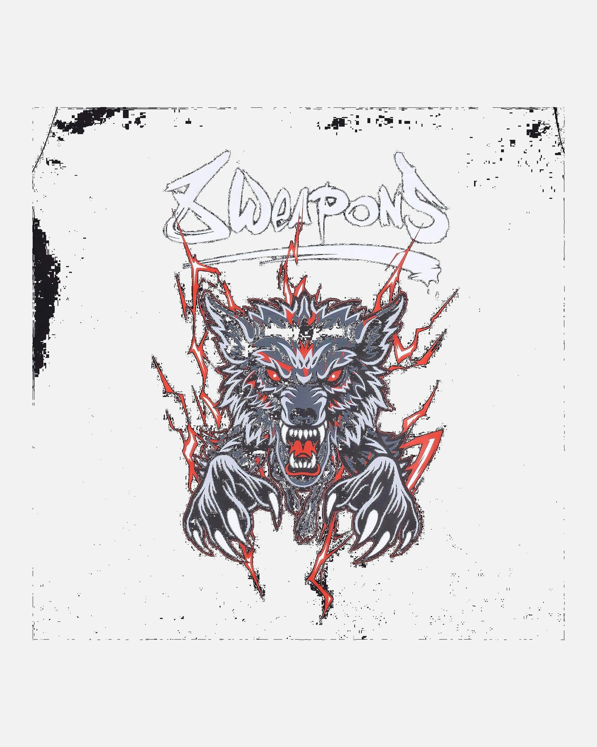 8 WEAPONS T-Shirt Beastial Wolf - Schwarz/Rot