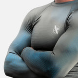 Hayabusa Rashguard Fusion Lange Ärmel - Grau/Aqua