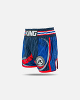 King Pro Boxing Muay Thai Shorts Flag - Blau