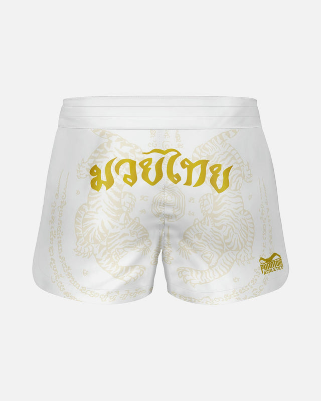 Phantom Athletics Muay-Thai-Shorts Fusion - Weiß/Gold