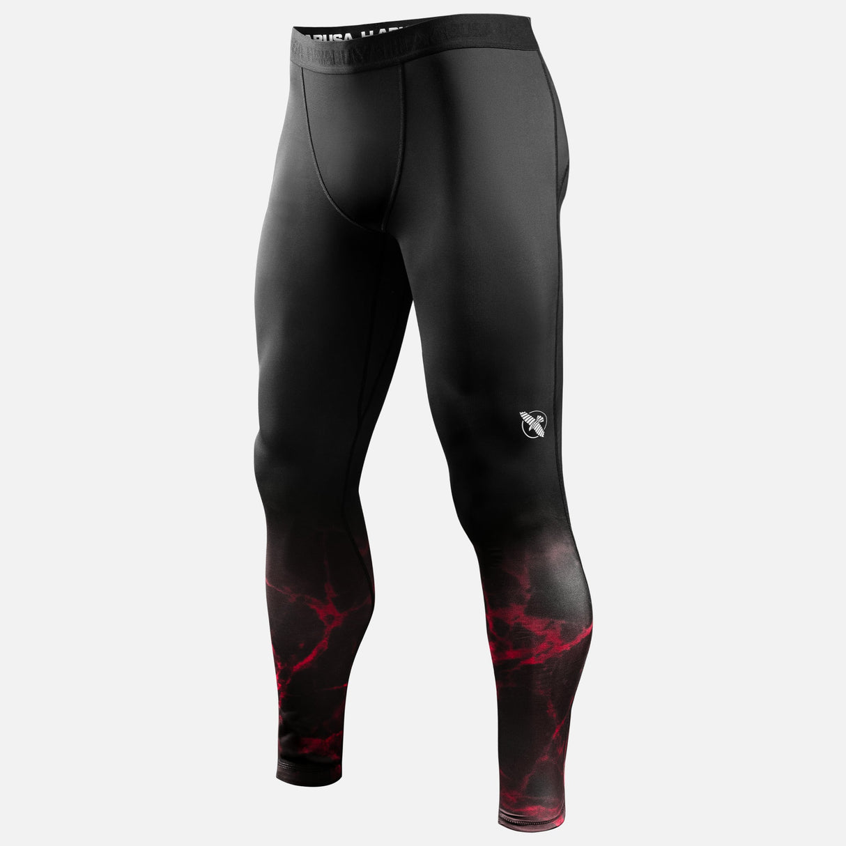 Hayabusa x UFC BJJ Kompressionsshorts - Schwarz/Rot