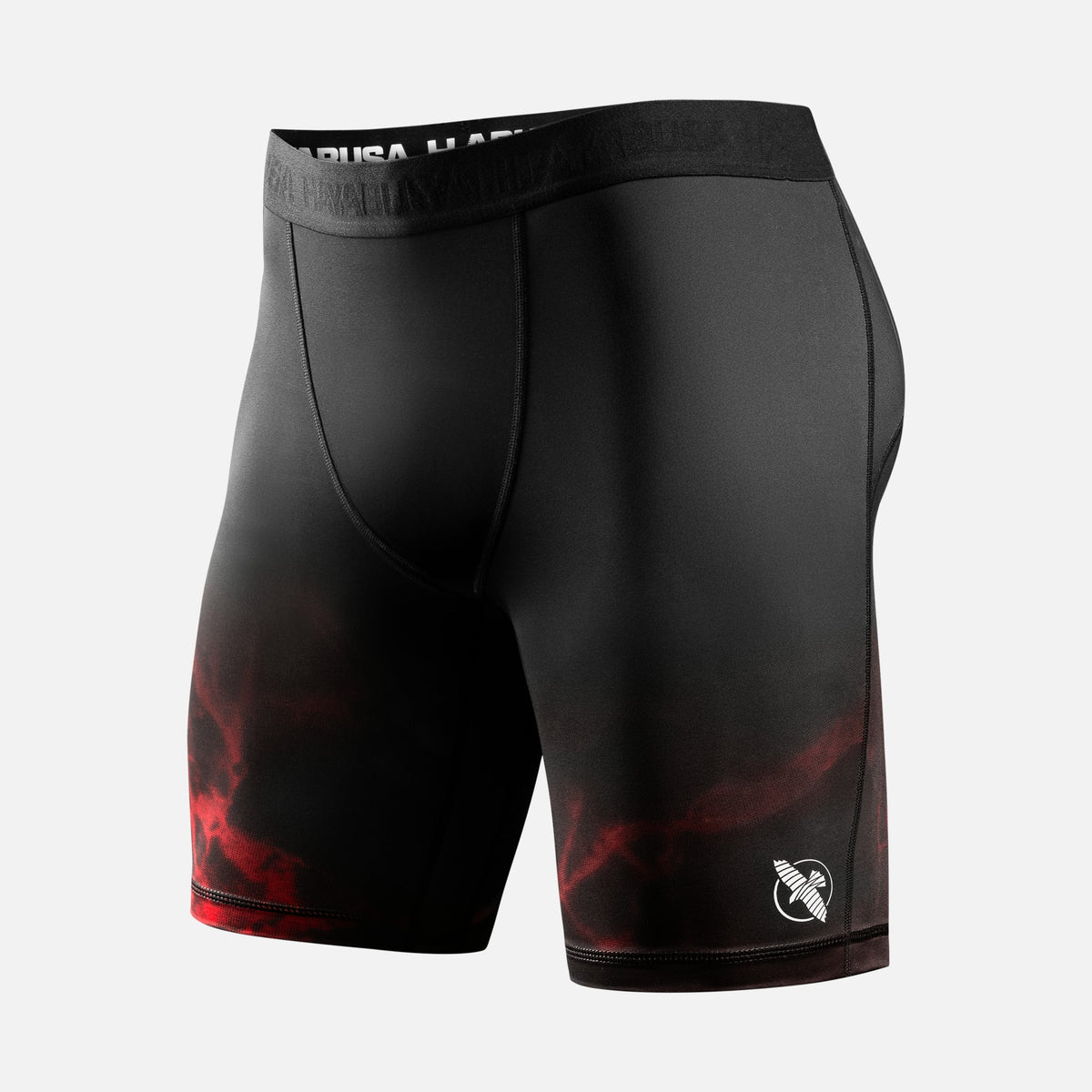 Hayabusa x UFC BJJ Kompressionsshorts - Schwarz/Rot