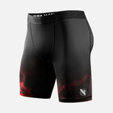 Hayabusa x UFC BJJ Kompressionsshorts - Schwarz/Rot
