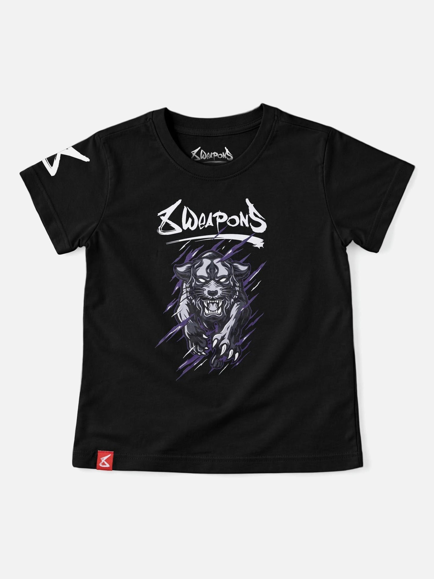 8 WEAPONS T-Shirt Beastial Panther - Schwarz/Lila