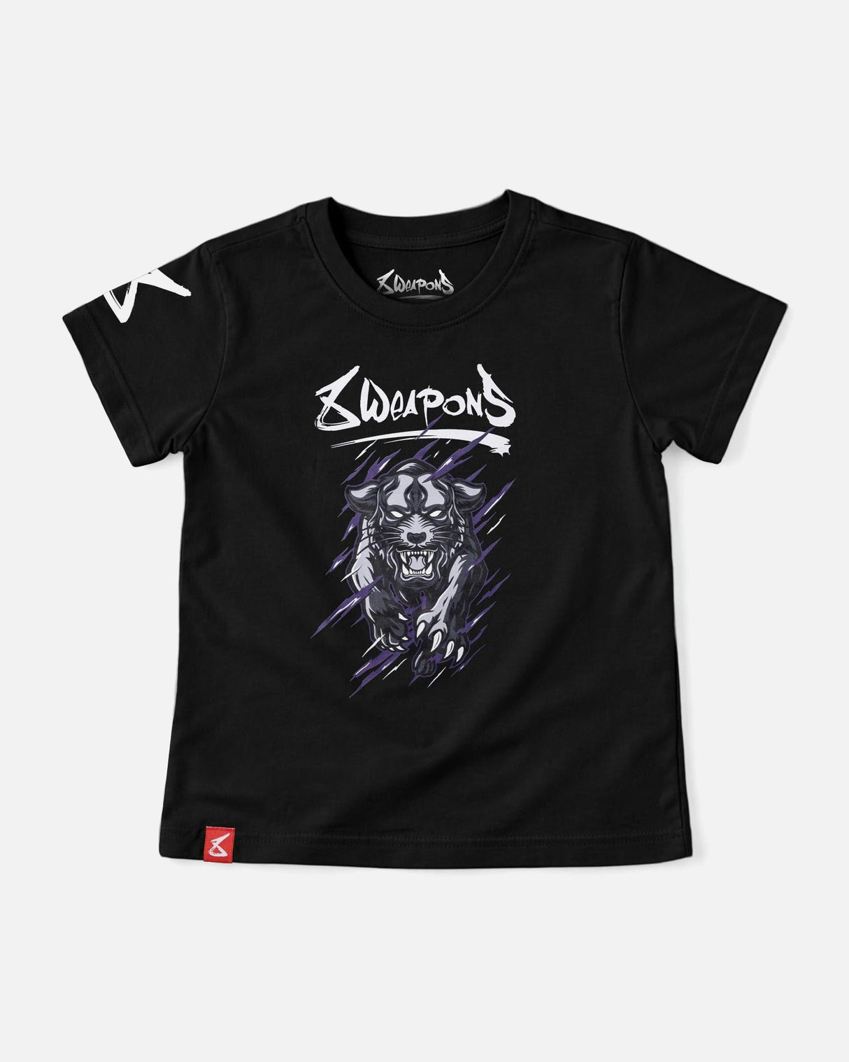 8 WEAPONS T-Shirt Beastial Panther - Schwarz/Lila