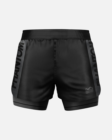 Phantom Athletics Kompressionsshorts Fusion 2in1 Apex - Schwarz/Grau