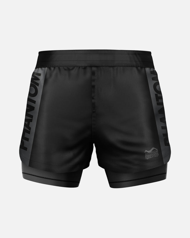 Phantom Athletics Kompressionsshorts Fusion 2in1 Apex - Schwarz/Grau