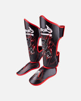 8 WEAPONS Schienbeinschoner Beastial Wolf - Schwarz/Rot
