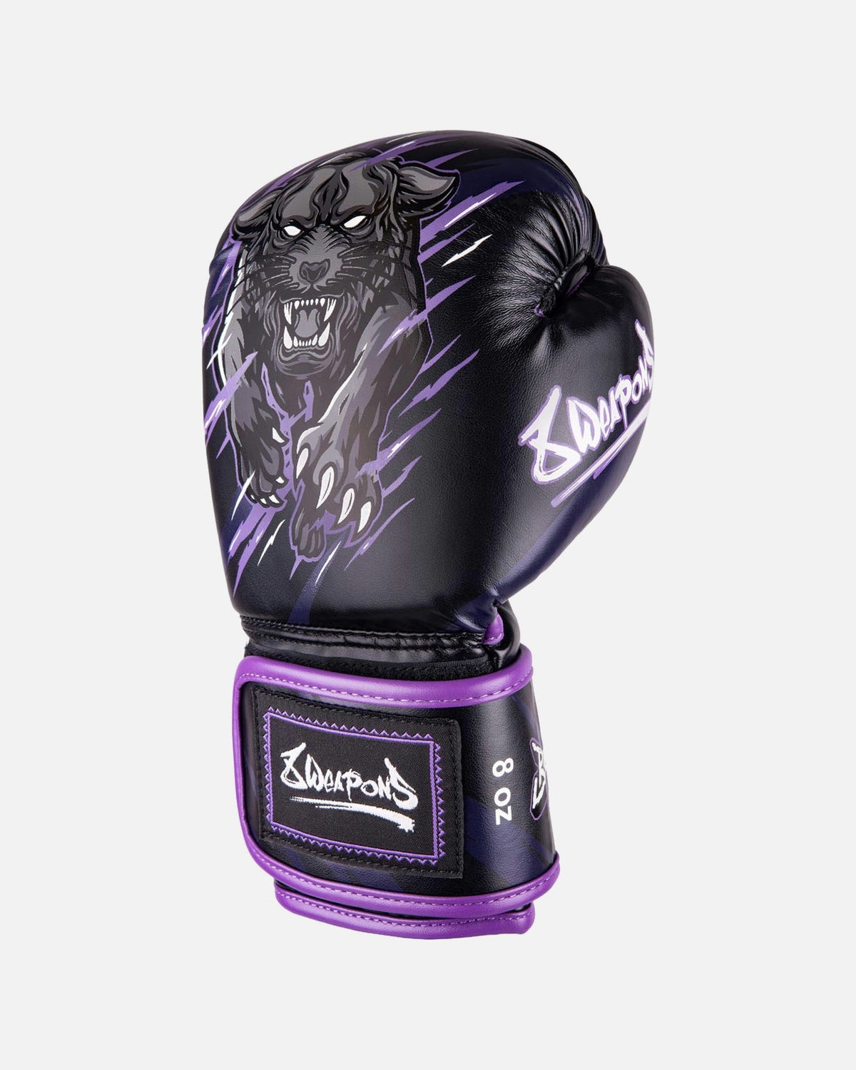8 WEAPONS Boxhandschuhe Beastial Panther Kinder - Schwarz/Lila