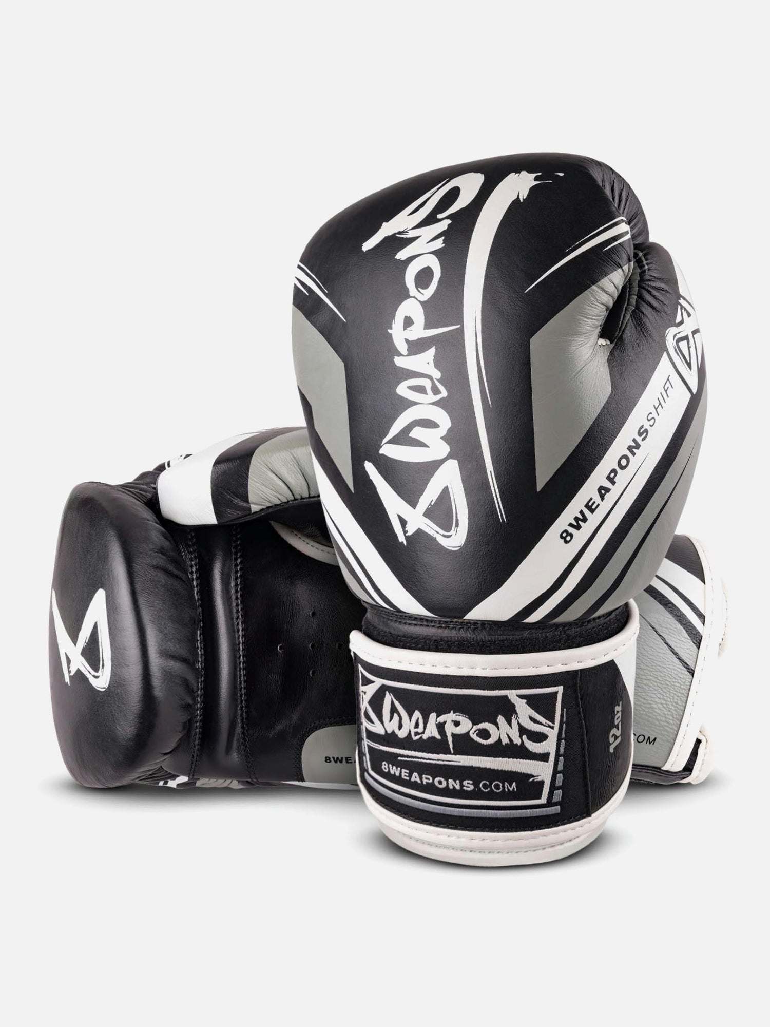 8 WEAPONS Boxhandschuhe Shift - Schwarz/Weiß